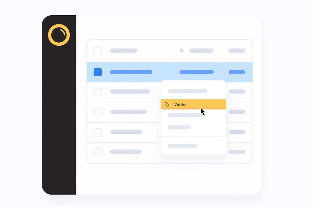 Interface mise en vente